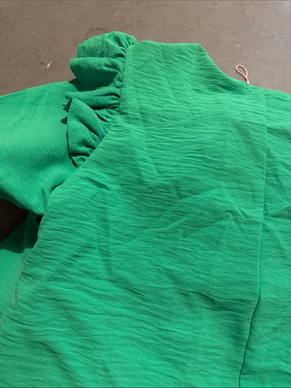 Bright Green Wide-Leg Elastic-Waist Pants - Picture 4 of 6